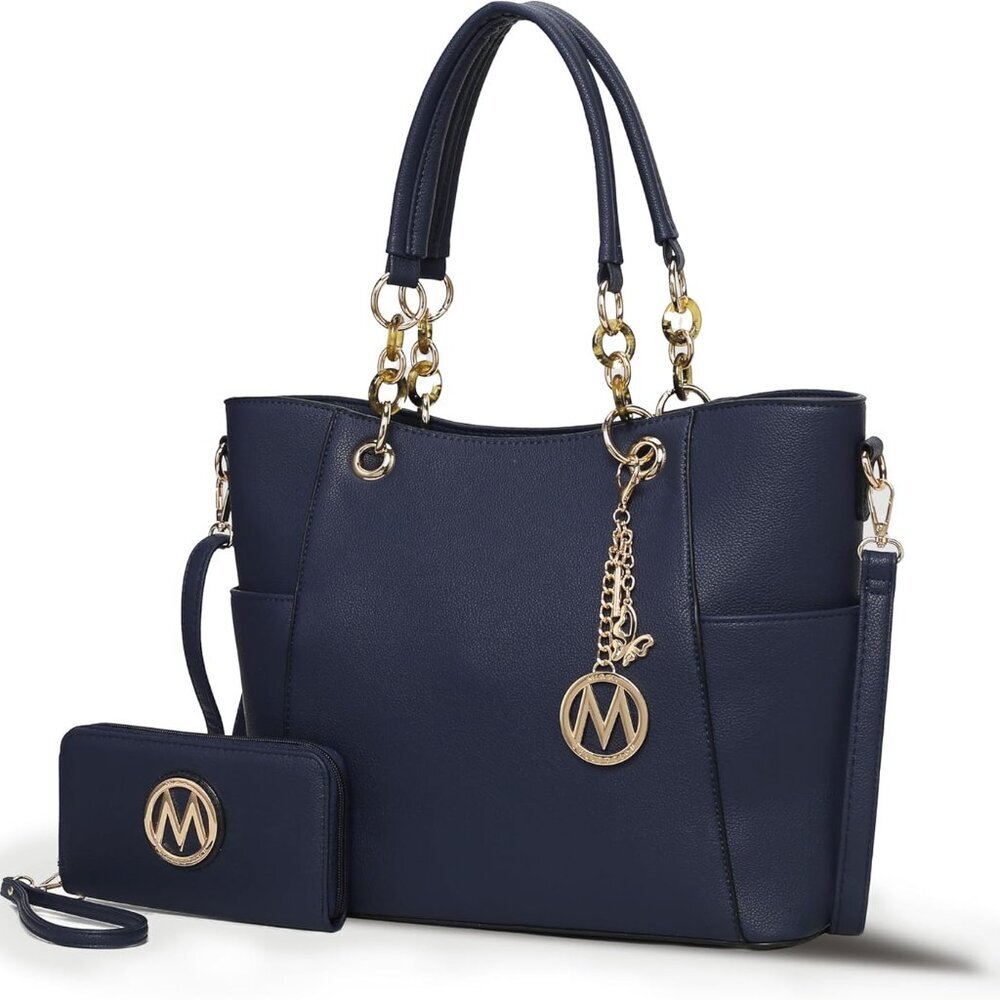 Tote Bag for Women, Handbag Set with Wallet-Top-Handle- Vegan Leather Purse